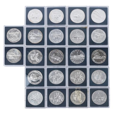 Kanada - 22 x Can Silber Dollars ex ca. 1981/91,