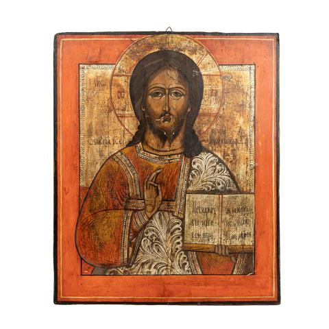 IKONE "Christus Pantokrator", Russland Ende 18. Jh.,