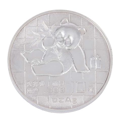 China/ Silber - 10 Yuan 1989, Panda,
