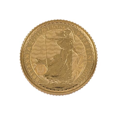 Großbritannien /GOLD - 10 Pounds, Elisabeth II. 1/10 oz 'Britannia' 2021
