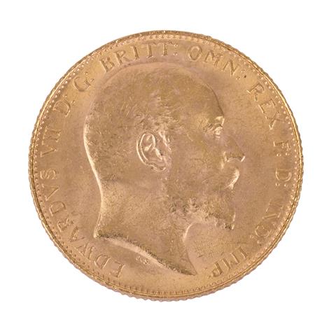 Großbritannien /GOLD - Edward VII, 1 x 1 Sovereign 1909