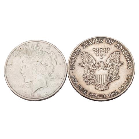 USA - 1 x Peace Dollar und American Silver Eagle