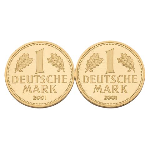 BRD/GOLD - 2 x 1 Deutsche Mark 2001 F (J.481)