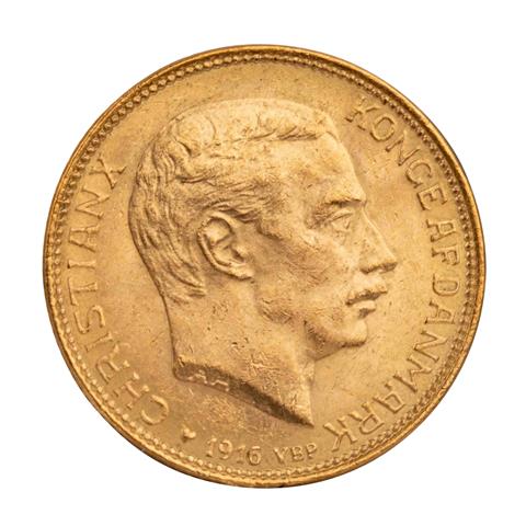 Dänemark /GOLD - Christian X. 20 Kroner 1916