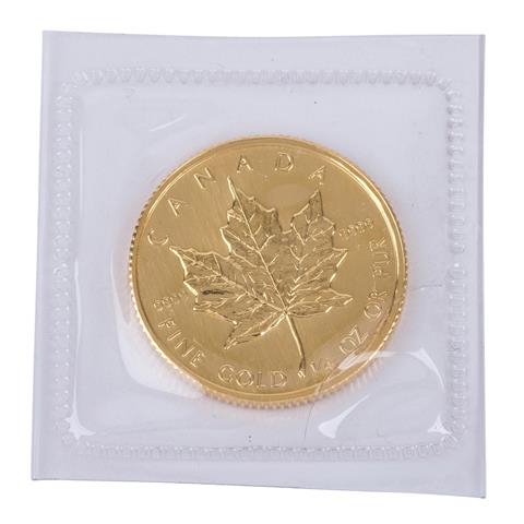 Kanada /GOLD - 10 Dollars 1988, 1/4 oz Maple Leaf