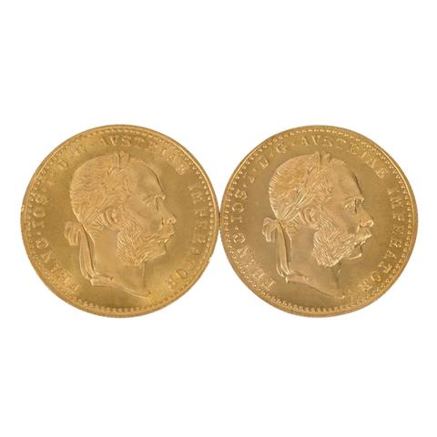 Österreich /GOLD - Franz Josef I. 2 x 1 Dukat 1915/NP