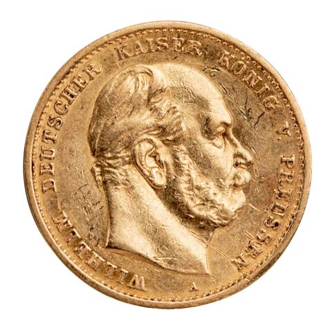 Dt. Kaiserreich/GOLD - Preussen, Wilhelm I. 10 Mark 1878 A