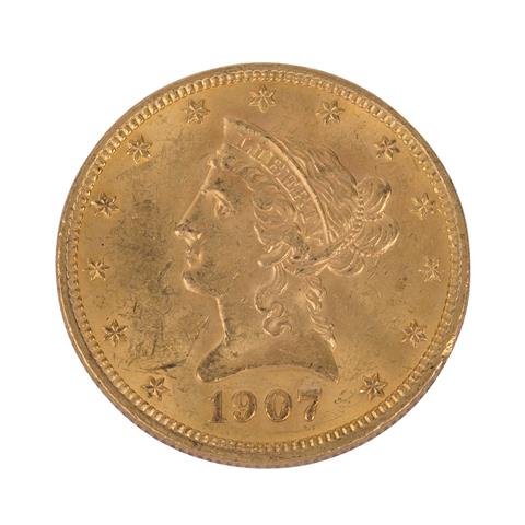 USA /GOLD - 10 $ Eagle Liberty Head 1907