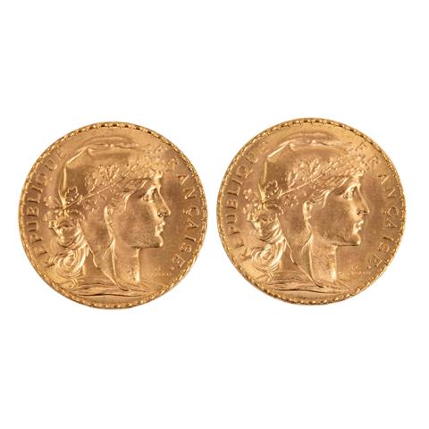 Frankreich/GOLD - 2 x 20 Francs 'Marianne'