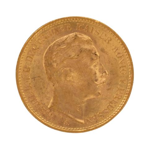 Dt. Kaiserreich/GOLD - Preussen, Wilhelm II. 20 Mark 1901 A