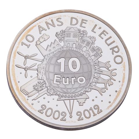 Frankreich /SILBER - 10 € '10 ANS DE L'EURO' 2002-2012 in PP