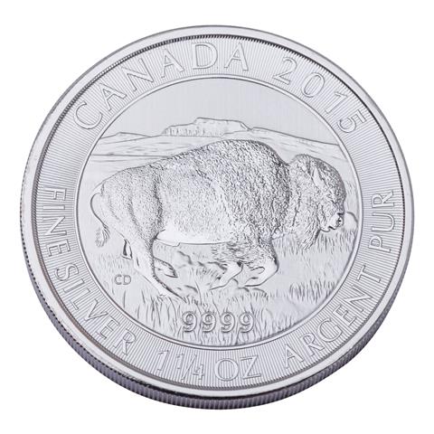 Kanada /SILBER -  8 $ 'Amerikanischer Bison' 1 1/4 oz 2015