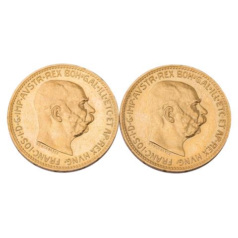 Österreich /GOLD - Franz Josef I. 2 x 20 Kronen 1915/NP