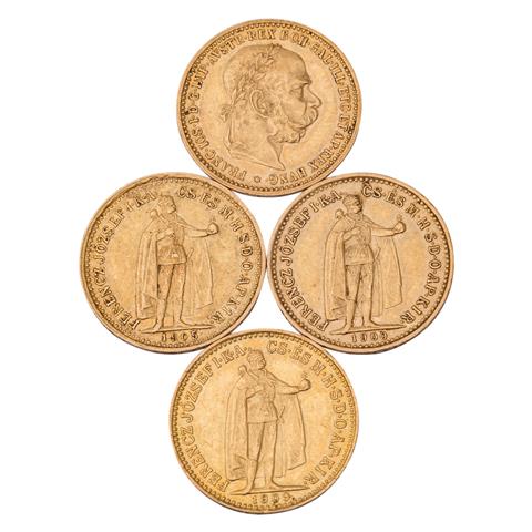 Österreich-Ungarn/GOLD - Franz Josef I. 4 x 10 Kronen