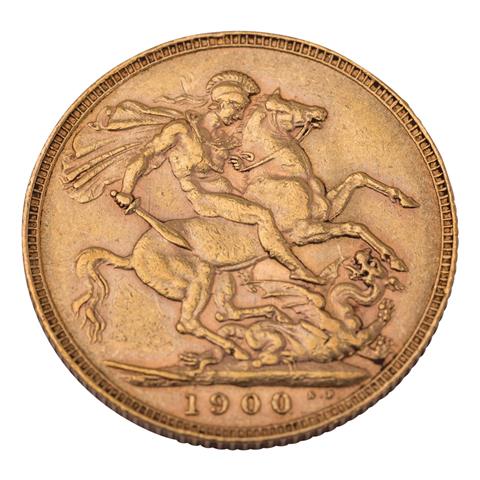 Großbritannien /GOLD - Viktoria, 1 Sovereign 1900