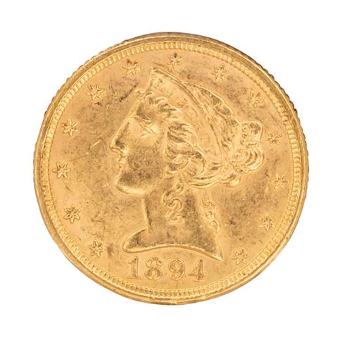USA /GOLD - 5 $ Liberty Head 1894