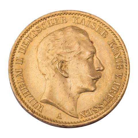 Deutsches Kaiserreich/GOLD - Preussen. Wilhelm II. 20 Mark 1913 A