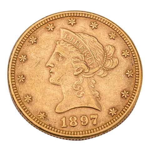 USA /GOLD - 10 $ Eagle Liberty Head 1897